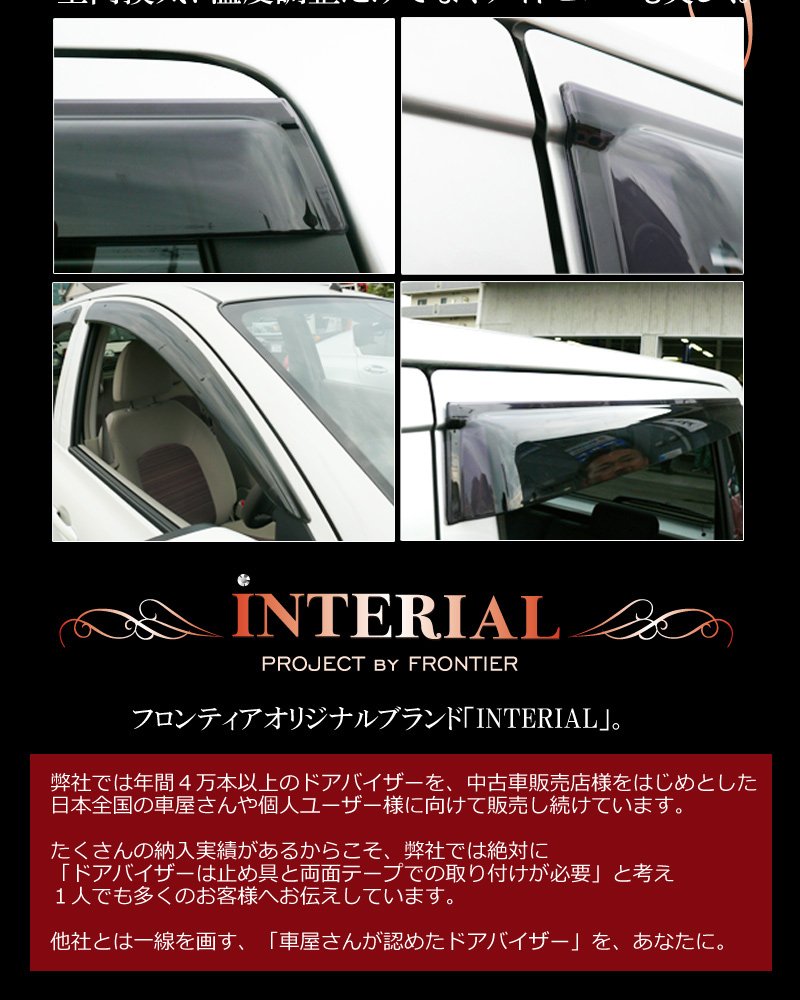 Amazon.co.jp: 【フロンティア】ドアバイザー サイドバイザー ワイド
